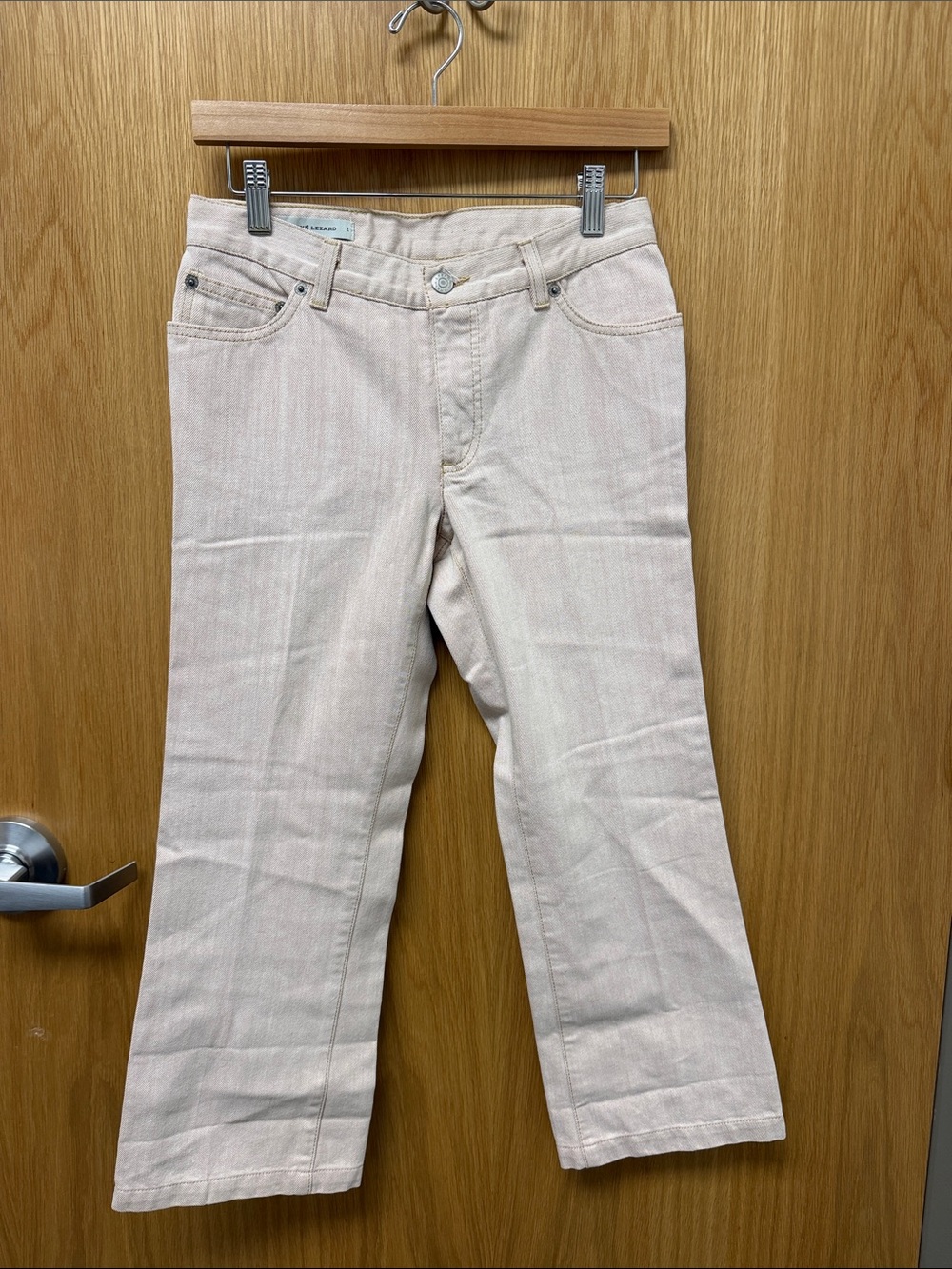 Rene Lezard Dusky Pink Denim Quiet Luxury Straight Leg Denim